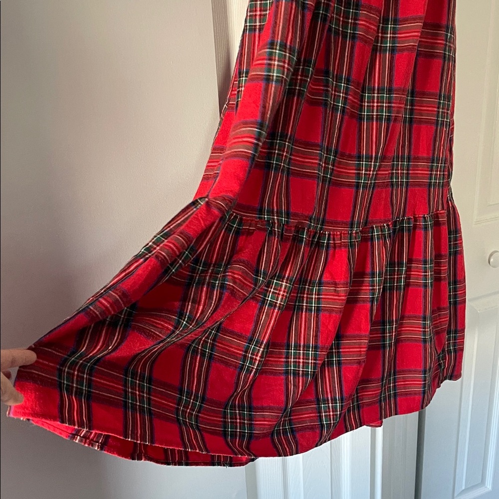 Cupshe Red Plaid Tiered Maxi Skirt | Elastic Waist | Size Small - Picture 4 of 4